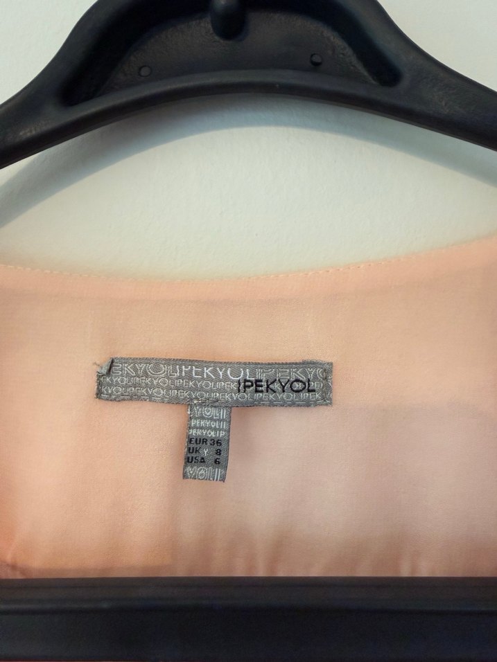 Pembe Nakışlı Bohem Mini Elbise - Görsel 2