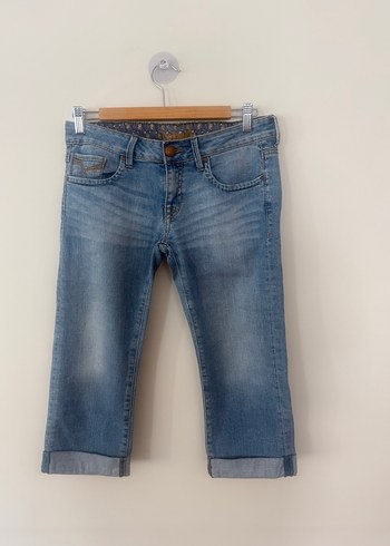 Mavi Midi Boy Kadın Kot Pantolon