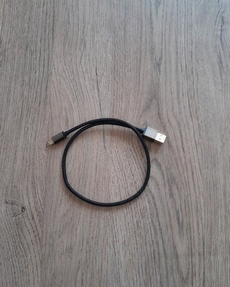 SİYAH USB ÖRGÜ TELEFON ŞARJ KABLOSU. - Görsel 3