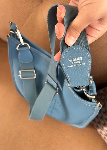 Beden mavi Renk Hermes orijinal çanta Mavi Deri Kadın Omuz Çantası