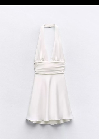 Zara beyaz sırt dekolteli elbise - Görsel 6