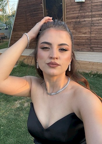 Uzun Kahverengi Drapeli Straplez Bohem Elbise - Görsel 2