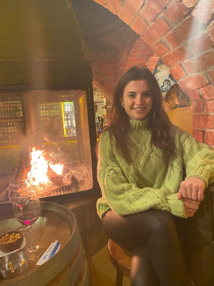 Kadın Khaki Renk Örgü Boğazlı Kazak - Görsel 2