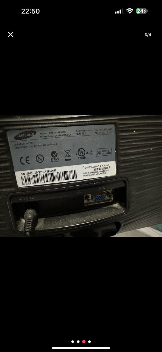 Samsung Siyah Bilgisayar Monitörü - Görsel 3