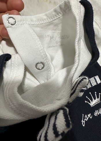 Zebra Desenli Kısa Kollu Bebek Body - Görsel 2