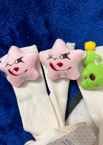 Oyuncaklı  ve Renkli Kız Çorabı diz altı - Görsel 4