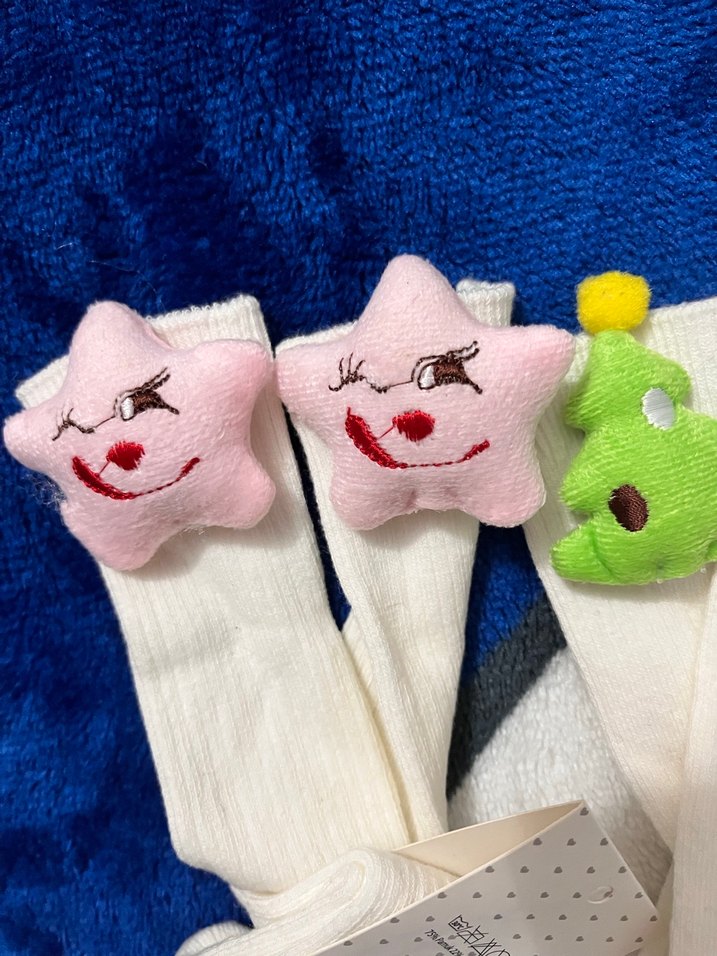 Oyuncaklı  ve Renkli Kız Çorabı diz altı - Görsel 4