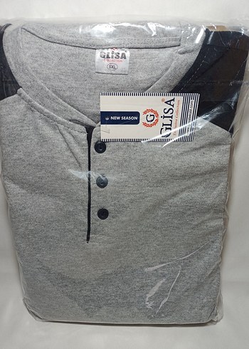 Gri Battal  Uzun Kollu Erkek Pijama Takımı 5XL - Görsel 5