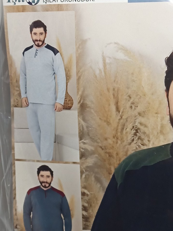 Gri Battal  Uzun Kollu Erkek Pijama Takımı 5XL - Görsel 2
