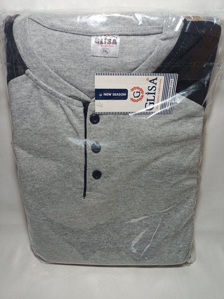 Gri Battal  Uzun Kollu Erkek Pijama Takımı 5XL - Görsel 4