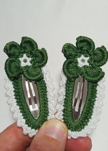 2 Adet El Örgü Toka - Görsel 4