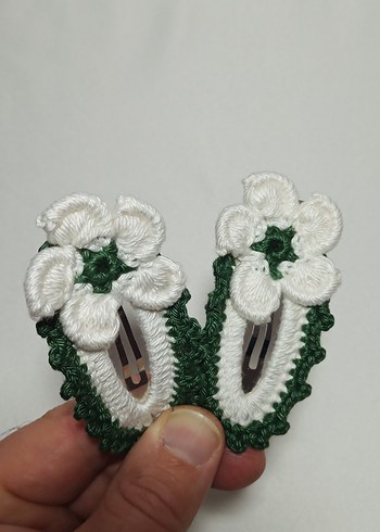 2 Adet El Örgü Toka - Görsel 2