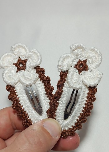 2 Adet El Örgü Toka - Görsel 8