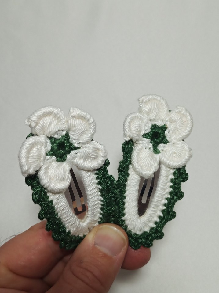 2 Adet El Örgü Toka - Görsel 2