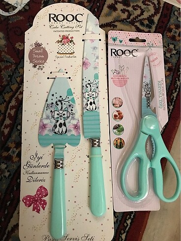 MİNT YEŞİLİ SPATULA MAKAS SETİ