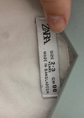 Kız Çocuk Beyaz Keten Düğmeli Ceket - Görsel 4