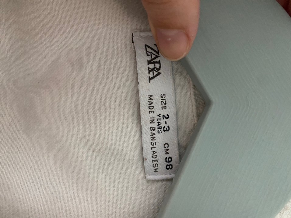 Kız Çocuk Beyaz Keten Düğmeli Ceket - Görsel 4