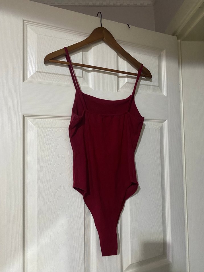 Bordo İnce Askılı Kadın atlet - Görsel 2