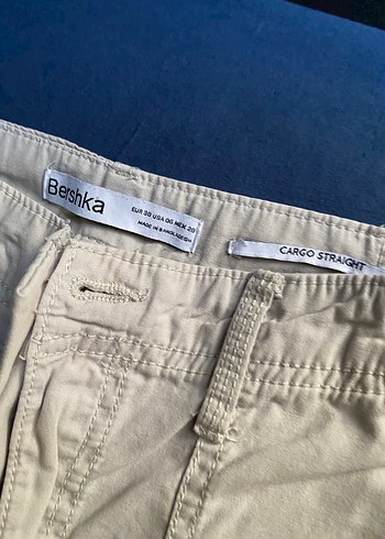 38 Beden Bershka Kadın Bej kargo pantolon