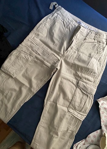 Bershka Bershka Kadın Bej kargo pantolon