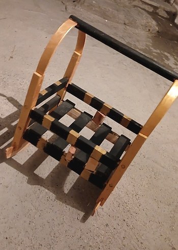 Siyah Ahşap Sallanan Beşik - Görsel 3