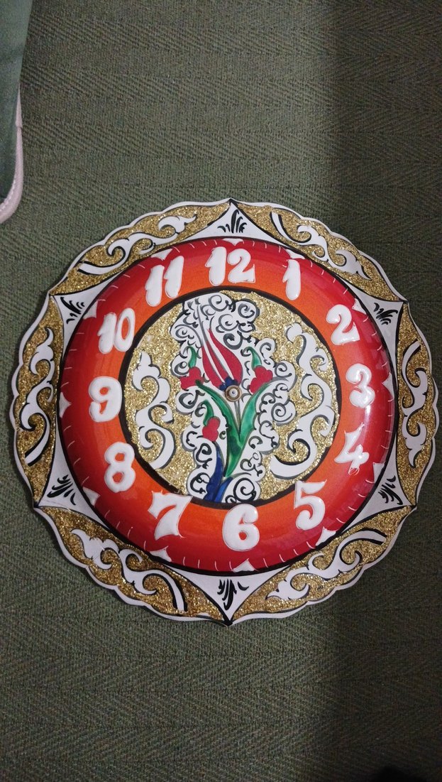 Renkli Desenli Duvar Saati - Görsel 2