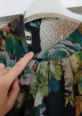 Çiçek Desenli Uzun Bohem Elbise - Görsel 4