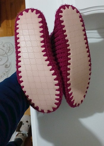 Kızlar için Örgü Bohem Sıcak Ev Terliği - Görsel 4