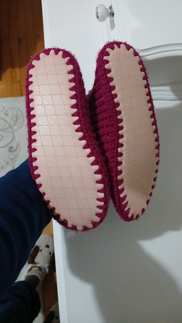 Kızlar için Örgü Bohem Sıcak Ev Terliği - Görsel 4