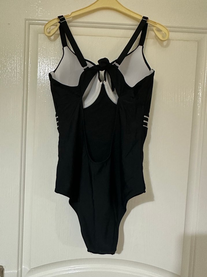 Zincir Detaylı Siyah Kadın Mayo - Görsel 4