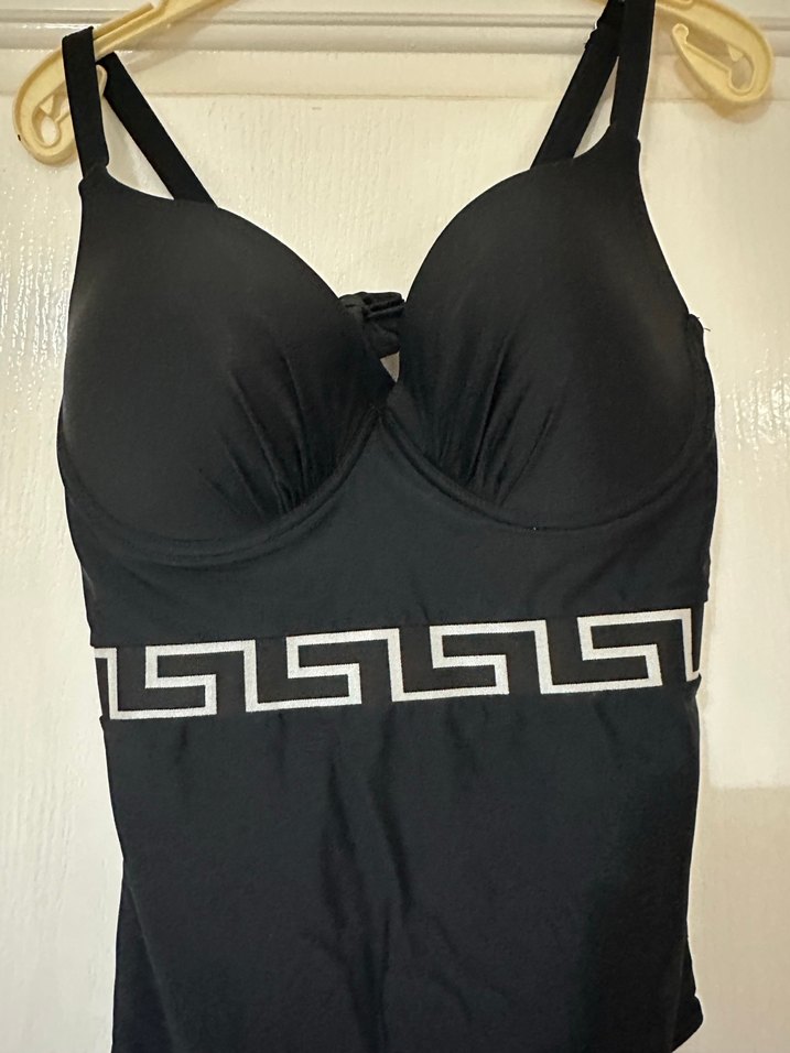 Zincir Detaylı Siyah Kadın Mayo - Görsel 2