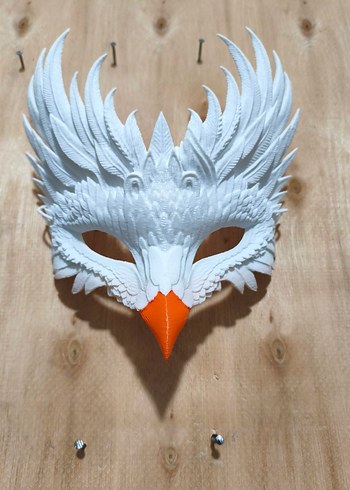 Beyaz Baykuş Figürlü Yüz Maskesi - Görsel 5