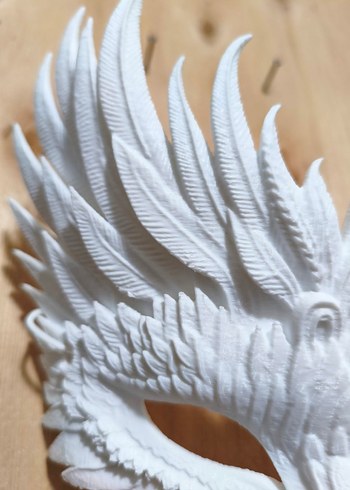 Beyaz Baykuş Figürlü Yüz Maskesi - Görsel 2