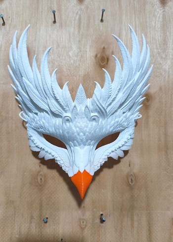 Beyaz Baykuş Figürlü Yüz Maskesi - Görsel 6