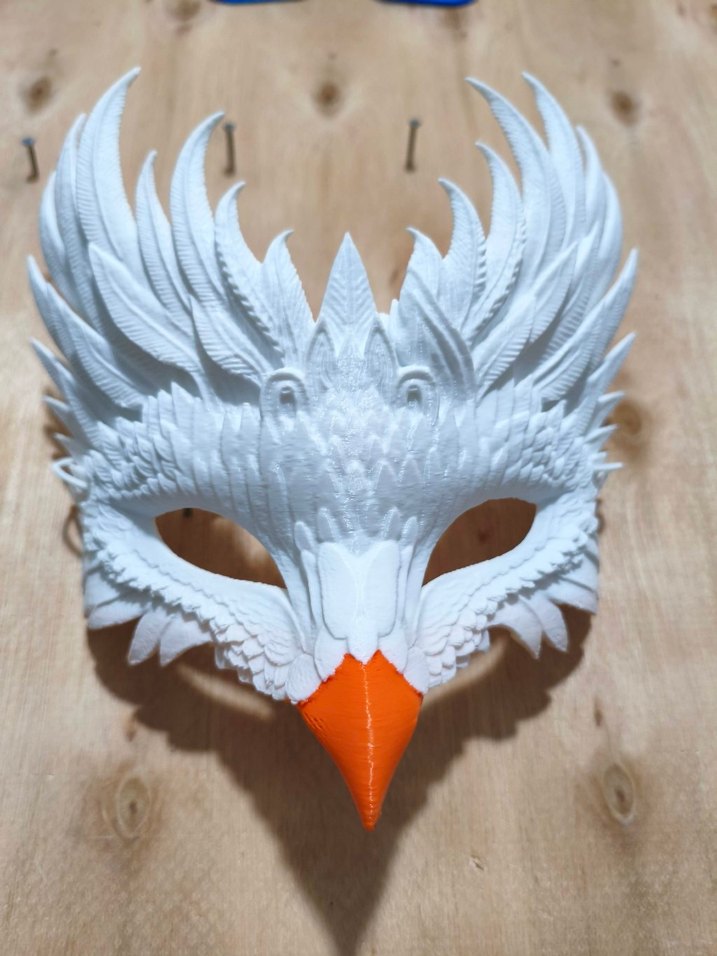 Beyaz Baykuş Figürlü Yüz Maskesi - Görsel 3