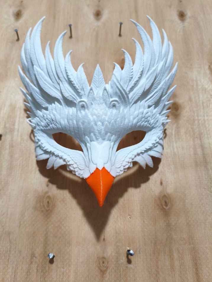 Beyaz Baykuş Figürlü Yüz Maskesi - Görsel 5