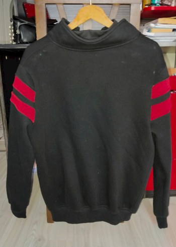 Y2k Siyah unisex Spor Fermuarlı Ceket - Görsel 5