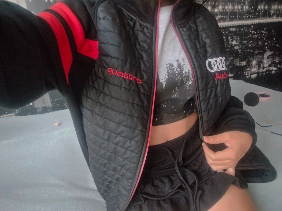 Y2k Siyah unisex Spor Fermuarlı Ceket - Görsel 3