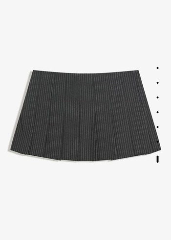 Bershka Gri Pileli Mini Etek - Görsel 4