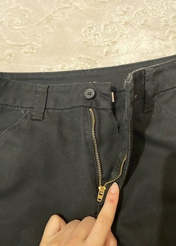 Siyah Çok cepli kargo pantolon - Görsel 2