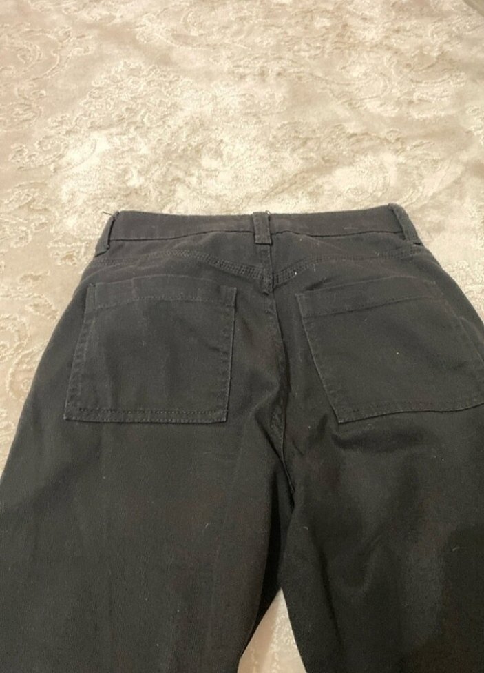 Siyah Çok cepli kargo pantolon - Görsel 4