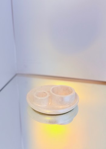 Beyaz Parlak Sedefli Mumluk ve tütsülük - Görsel 3