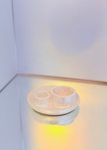 Beyaz Parlak Sedefli Mumluk ve tütsülük - Görsel 4