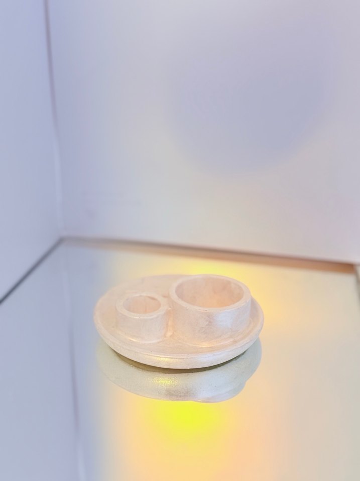 Beyaz Parlak Sedefli Mumluk ve tütsülük - Görsel 3