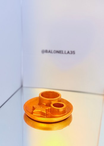 Altın Renkli Yuvarlak Mumluk ve Tütsülük - Görsel 2