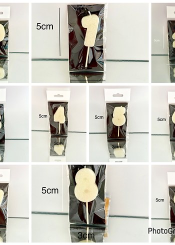Beyaz Doğum Günü Mumları 5cm
