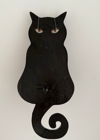 Siyah Kedi Figürlü Mumluk Raf - Görsel 4