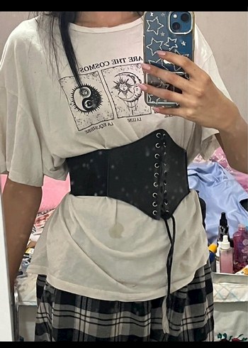 Kadın Deri Bel Kuşağı Punk Goth