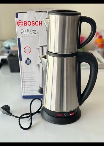Bosch Çift Demlikli Çay Makinesi Gri