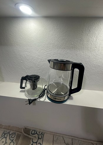 Mavi Cam Çay Makinesi